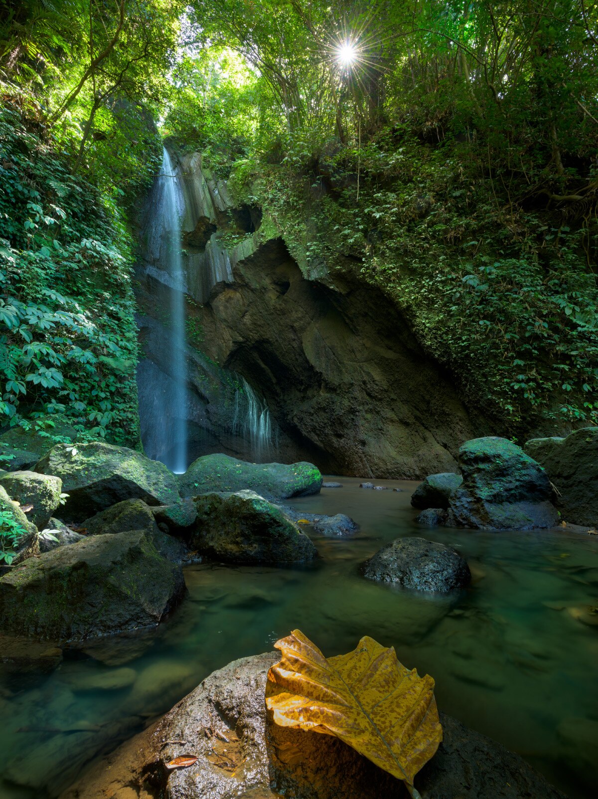 a view of Pengempu Waterfall