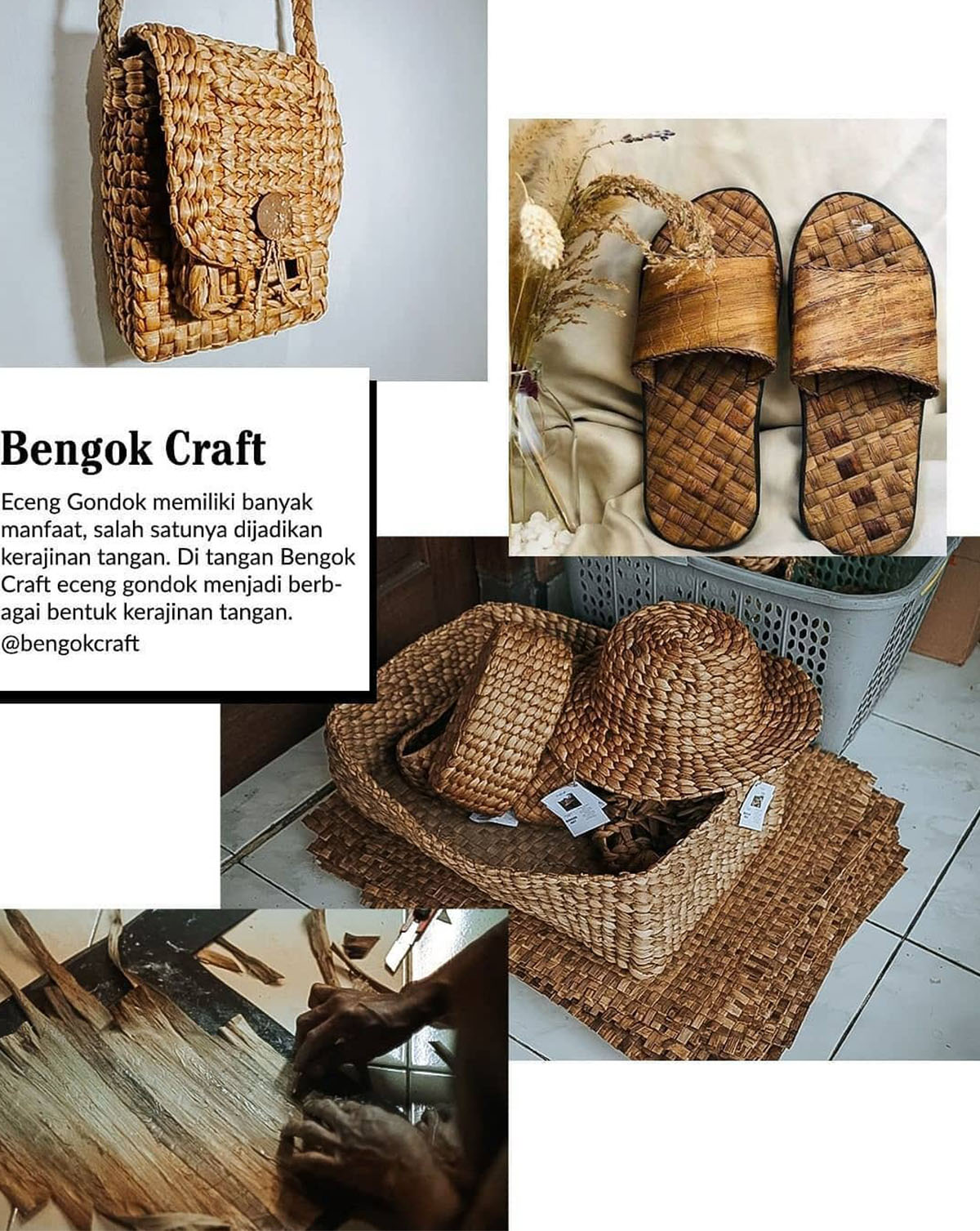 anyaman unik berbahan eceng gondok dari Bengok Craft