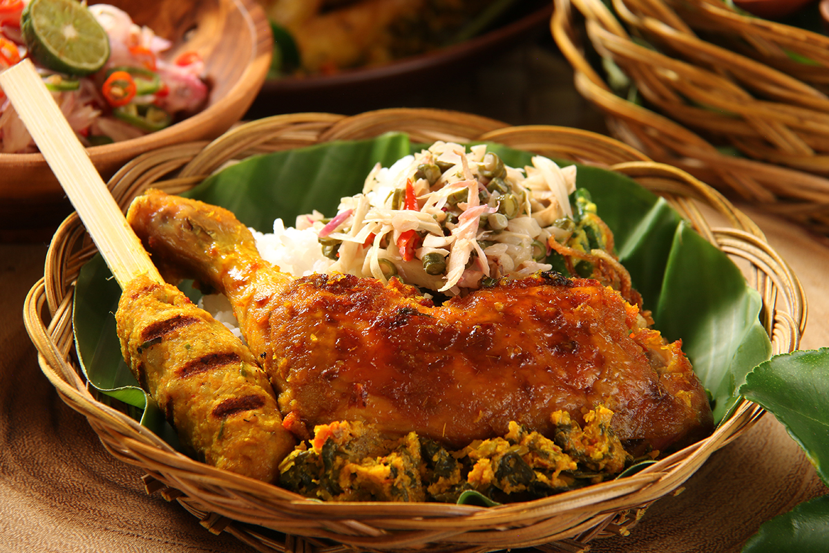 a plate of Nasi Campur