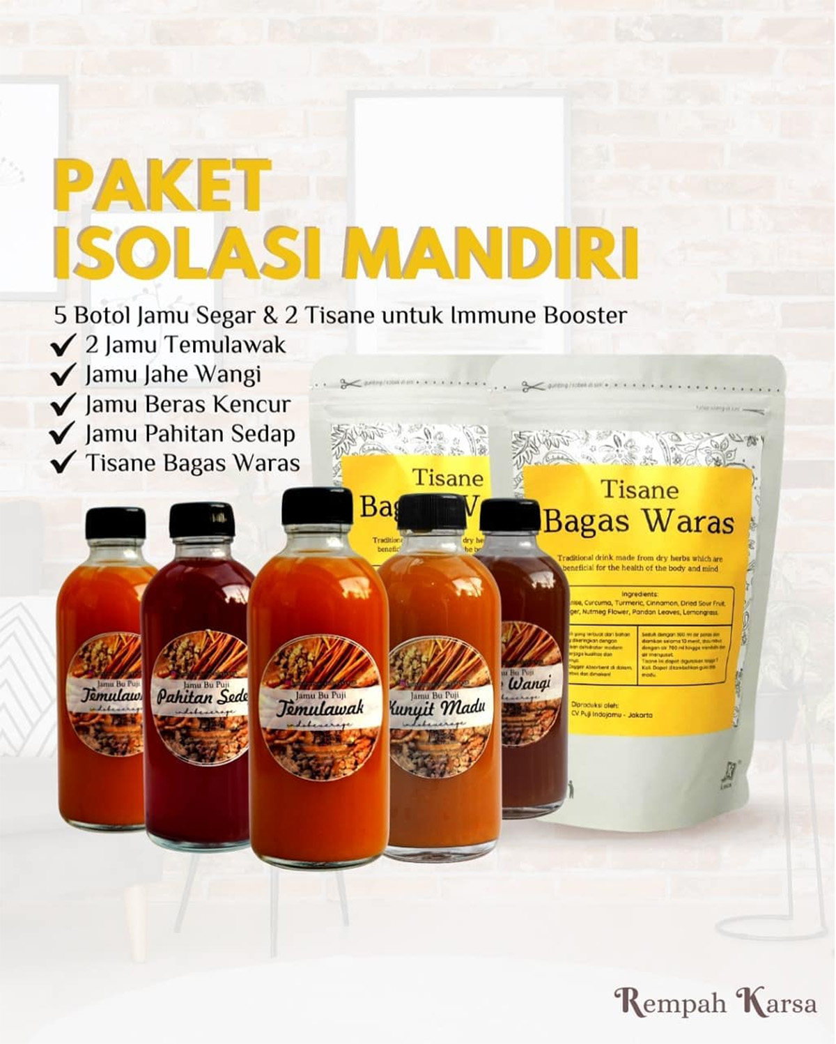 Paket Jamu Isolasi Mandiri dari Rempah Karsa