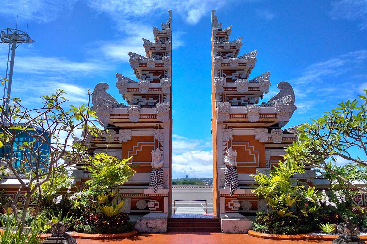 a gate for a Balinese house